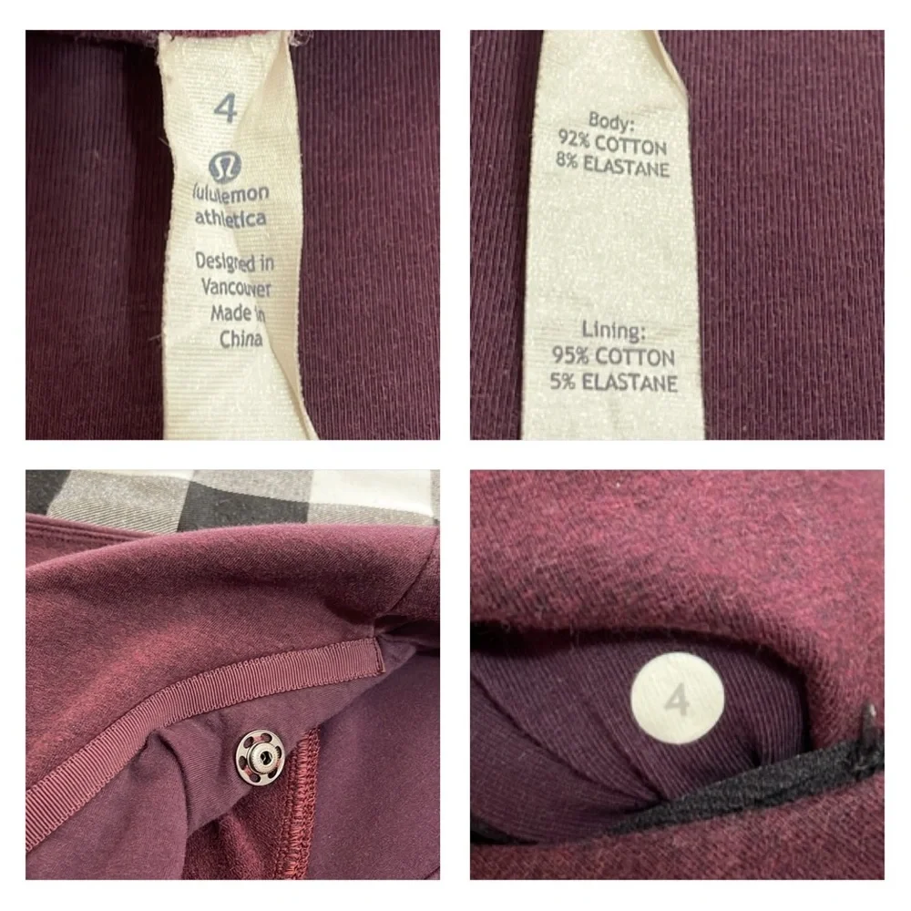 Lululemon That's A Wrap Heathered Bordeaux Drama Sweatshirt Jacket Snap Front 4